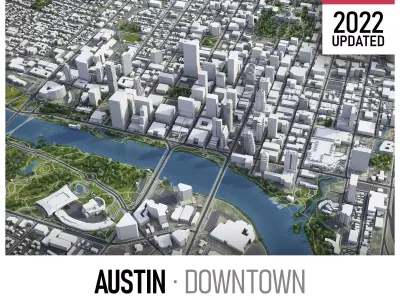 Austin Low-poly 3D model