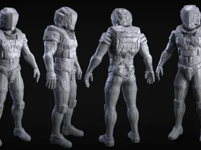 Sci-Fi Armors Sculpt Bundle 2 3D model