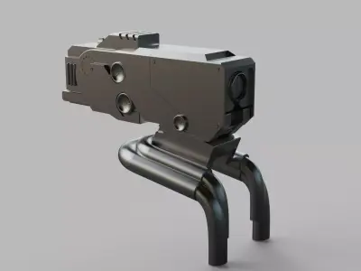 robotic head part scifi mech  3D model