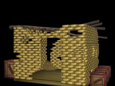 3DBlessed Ruined Gold Low-poly 3D model