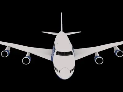 Boeing 747 Low-poly 3D model