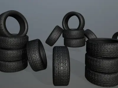 tire 1 tyres Low-poly 3D model