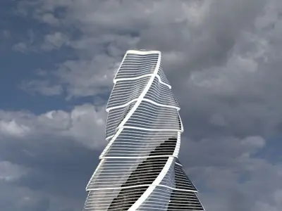 Skyscraper twisted 3D model purchase