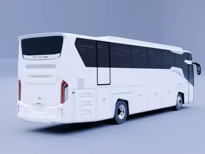 Bus TriunDX  Low-poly 3D model