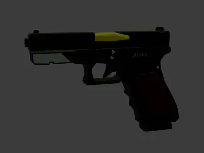 Glock lowpoly gun Low-poly 3D model purchase