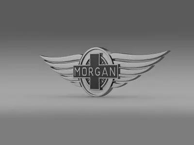 morgan logo 3D model by Sergey