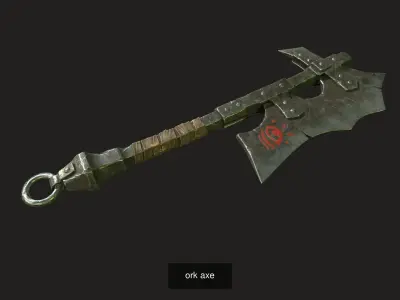 ork weapon set 3D Model Pack
