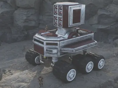 Scifi City Truck Missile Launcher Free 3D model