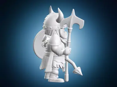 Viking Warrior Miniature 3D print model