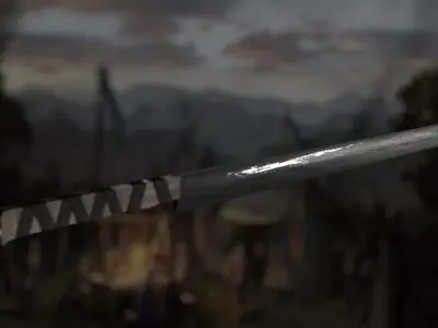 Scimitar LOTR Low-poly 3D model