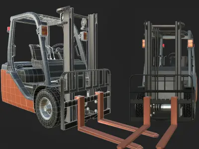 FORK LIFT Game Ready Model Low-poly 3D model