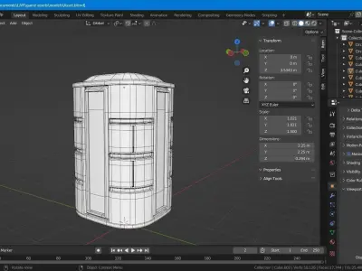 Wasteland Capsule Model Low-poly 3D model