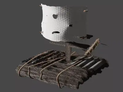 Medieval Ship V2 3D model