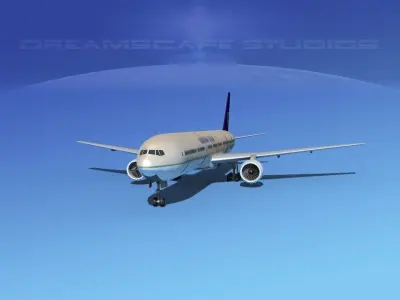 Boeing 777-300 MP Saudi Arabian Airlines 3D model