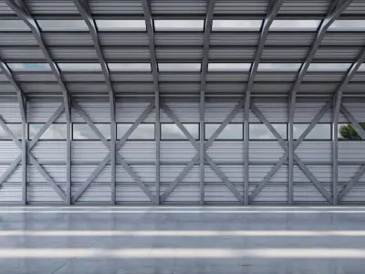 Hangar - Warehouse interior 01 Low-poly 3D model