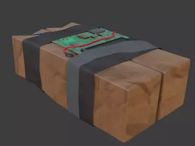 c4 explosive bomb made in blender 3D model