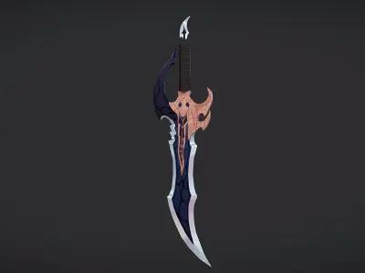 DragonBoneKnife Low-poly 3D model