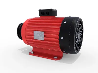 Electric Motor 6 Low-poly 3D model
