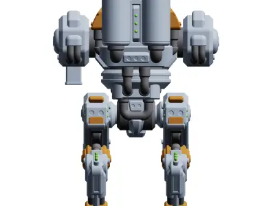 Mech Forge Storm Titan Mech Miniature for Tabletop Wargames 3D print model