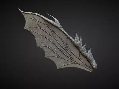 WING30 high poly sculpt 3D model