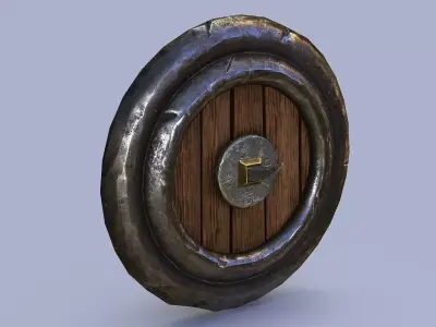 Dwarf shield Low-poly 3D model purchase