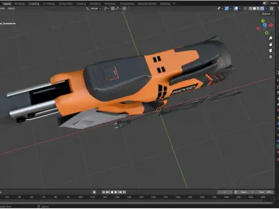 Ridgid Collated Screwdriver Low-poly 3D model