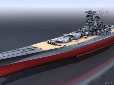 BATTLESHIP YAMATO TEN ICHIGO 3D model