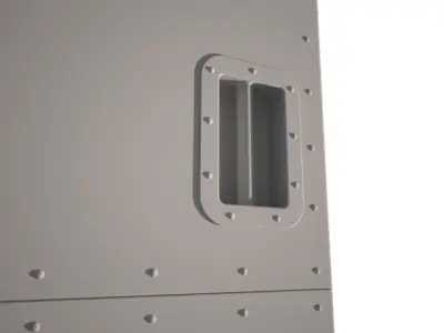 Steel door 3D model purchase