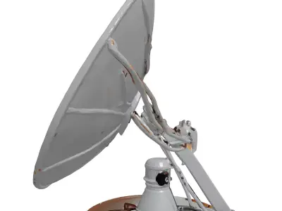 Damaged Satellite Dish 3D Model 3D model