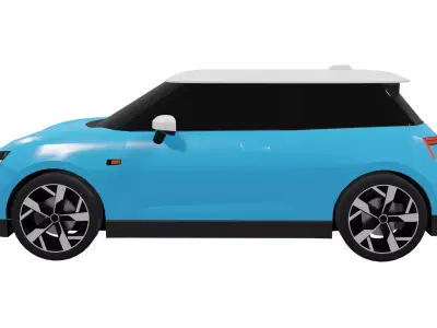 Mini car - Hatchback Low-poly 3D model