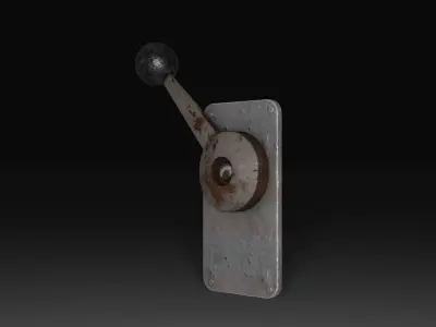 Alarm Lever Low-poly 3D model