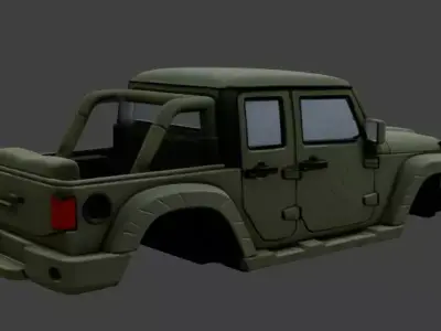 Jeep body No Tyre 3D model