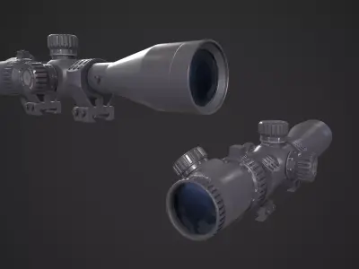 Scope 8x Low-poly 3D model