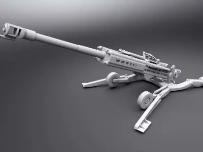 M777 Howitzer Scale model 3D print model