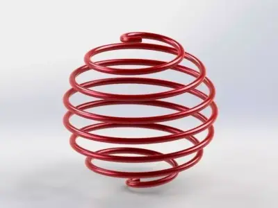 spring coil springs 3D model