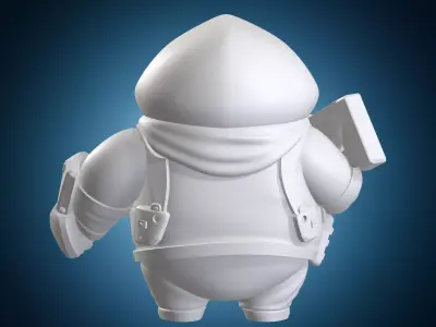 Space Marine 40000 Chibi Style Figure 3D print model