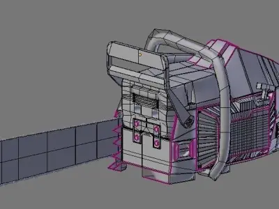 Power saw machine 3D model
