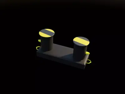 Bollard Double 3D model