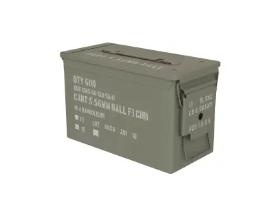 Army Ammo box tin 3D model