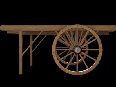 Old Cart Free 3D model