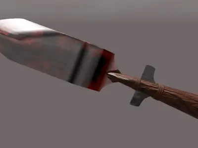 V Blade Viking knife 3D model