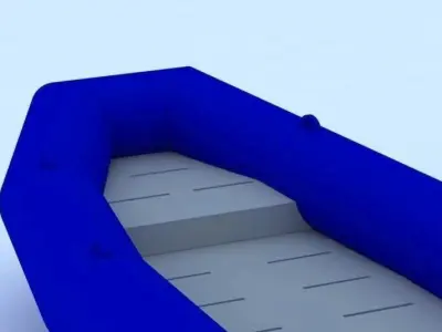 Inflatable boat 3D model