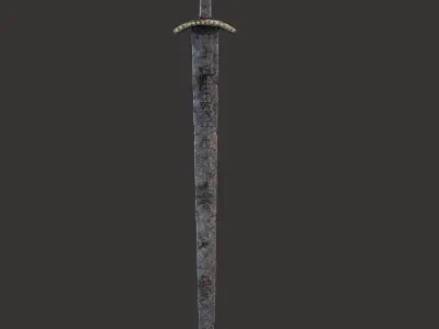 Anglo Saxon Sword  Low-poly 3D model