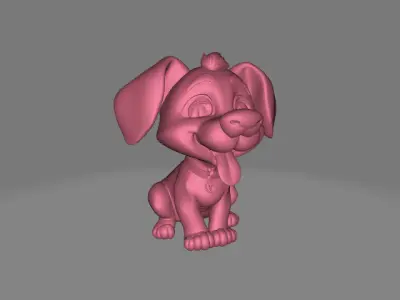 Dog Cartoon 3D Model Low-poly 3D model