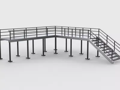 Industrial stairs modular  3D model