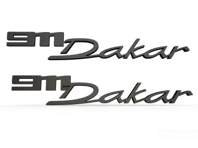 911 dakar emblem nameplate  3D model