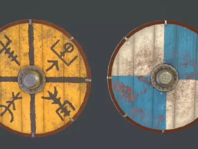 Shield viking Low-poly 3D model purchase