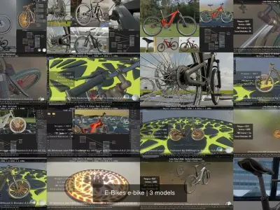 E-Bikes e-bike 3D Model Pack