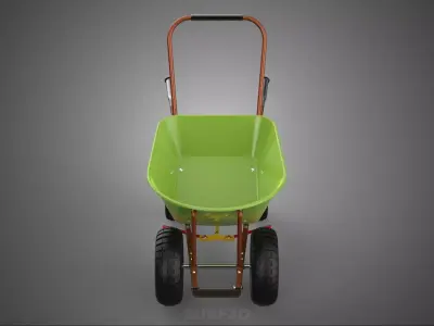 BRAKING SYSTEM TIPPING FOUR WHEEL WHEELBARROW BARROW DUMP LINER 3D model