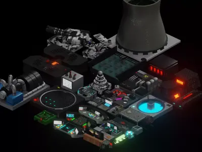 A set of 3d models for the game rimworld 3D model